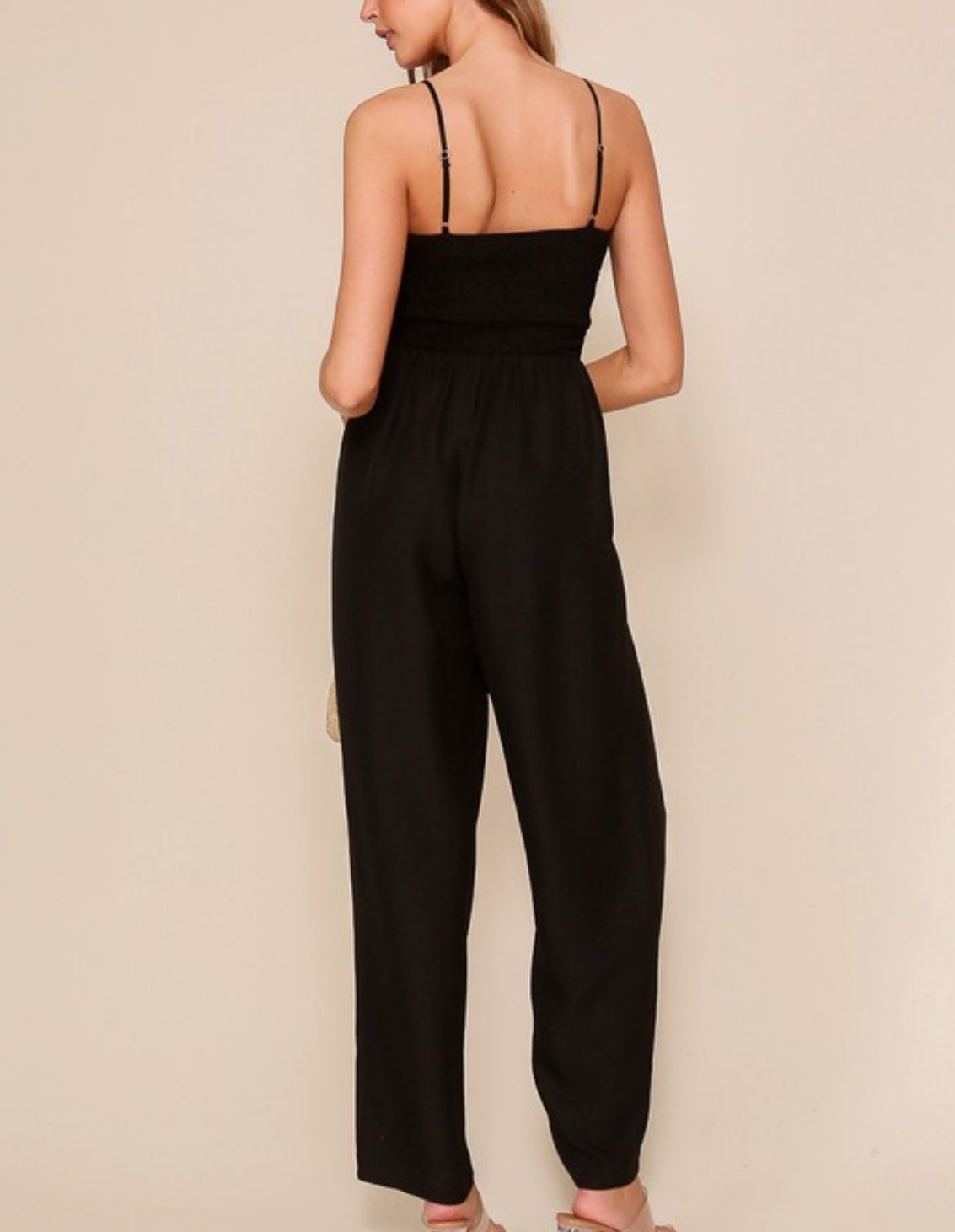 Coquette Bow Linen Jumpsuit