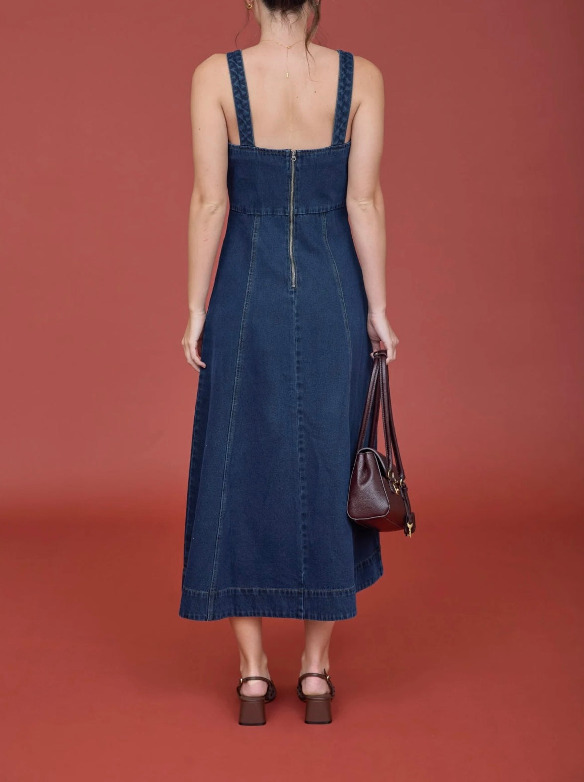 DENIM MIDI DRESS