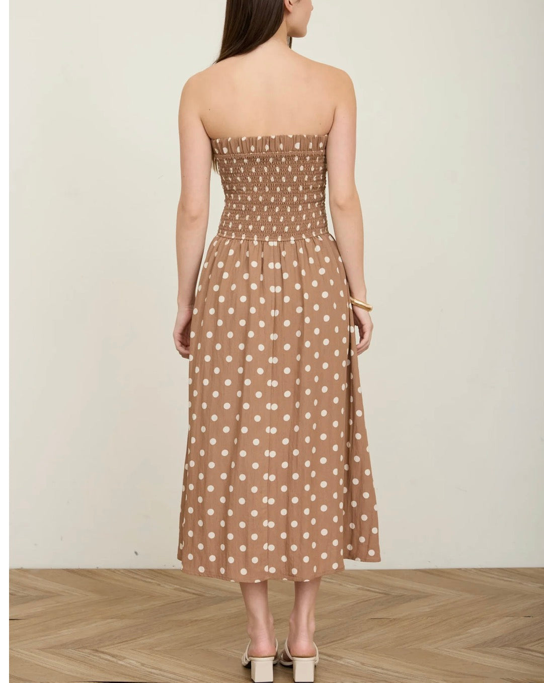 POLKA DOT MIDI DRESS