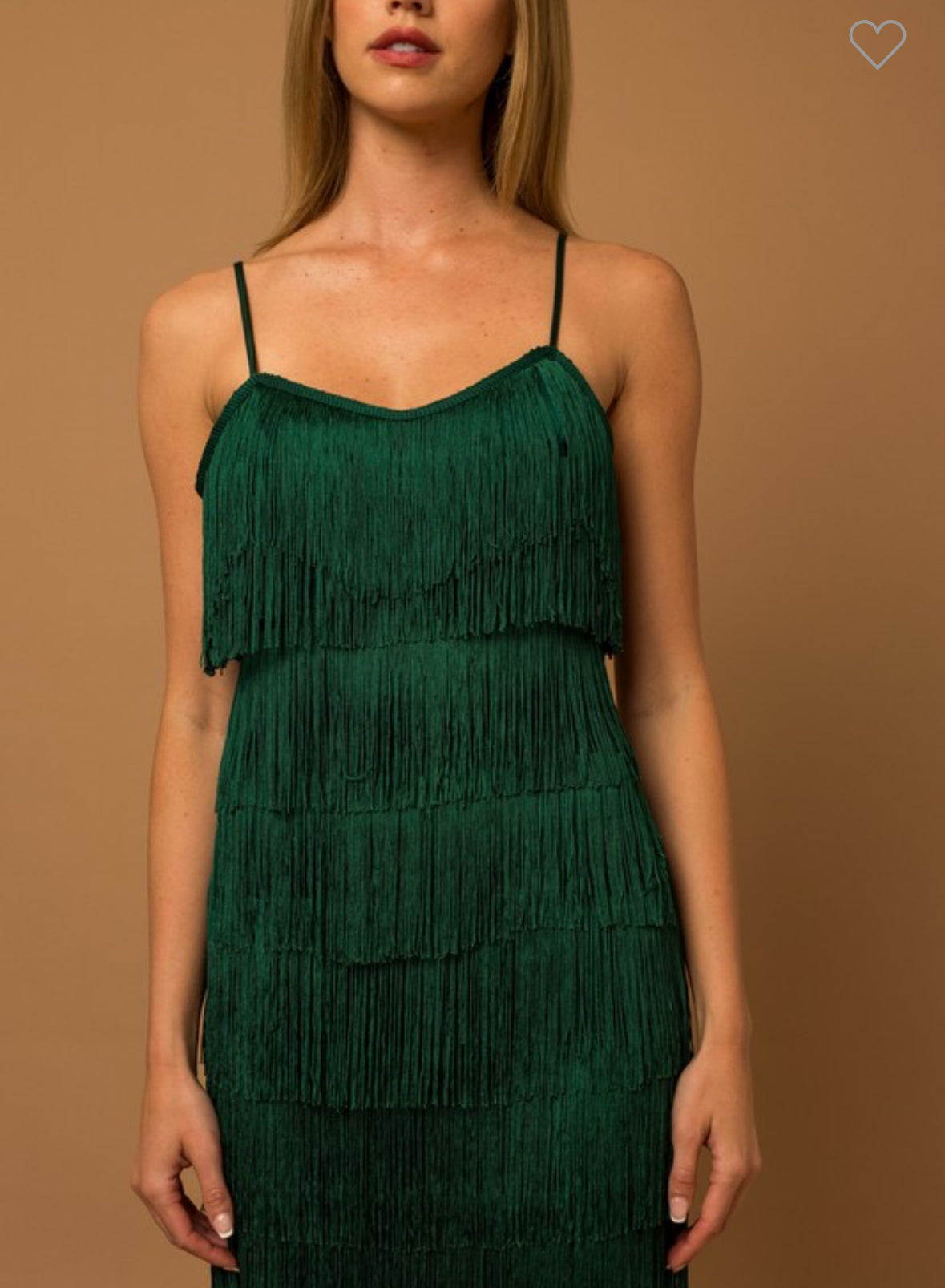 Vestido midi con flecos