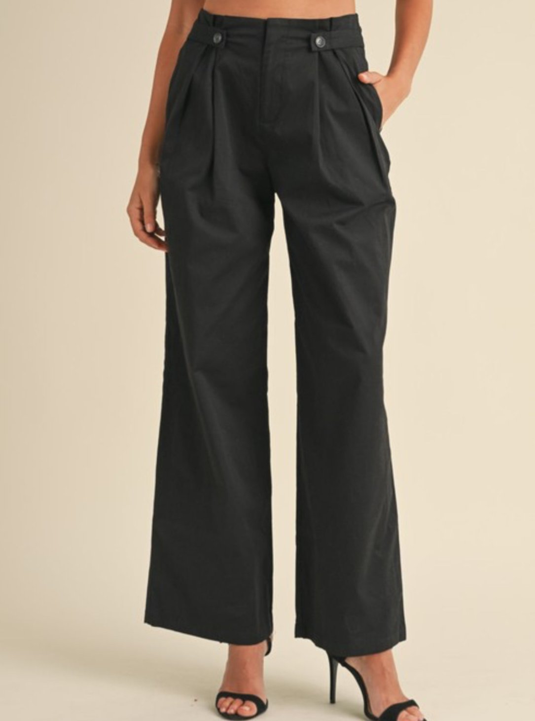 High Waist Pleated Pants