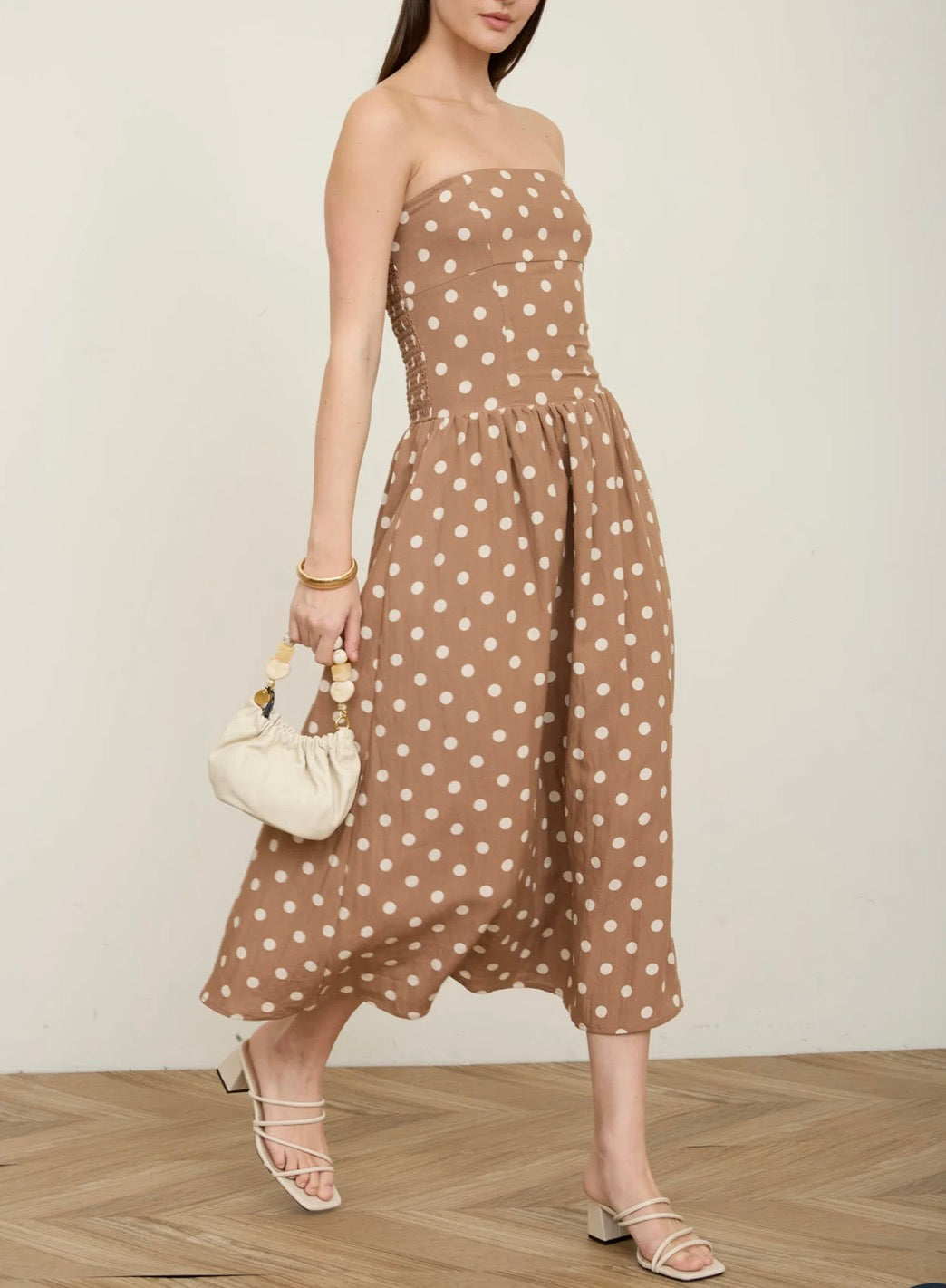 POLKA DOT MIDI DRESS