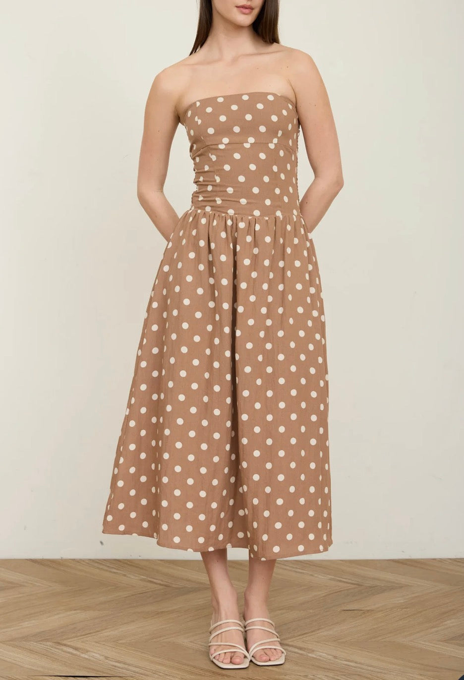 POLKA DOT MIDI DRESS