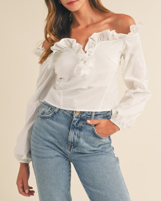 Off Shoulder Ruffle Top