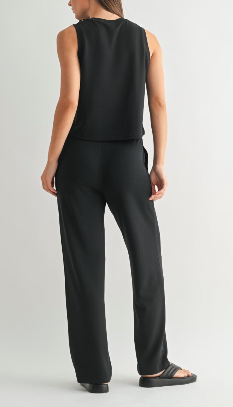 Black Top and Pant Set
