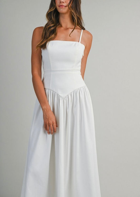 Shoulder Strap Midi Dress