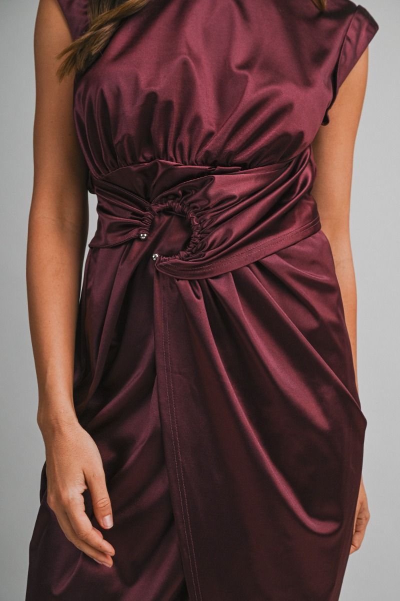 Satin Midi Dress